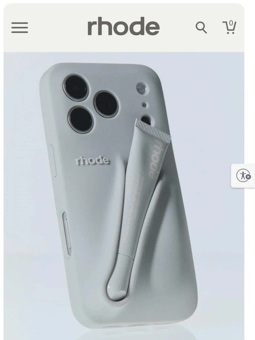 RHODE Gray Silicone iPhone 15 Case